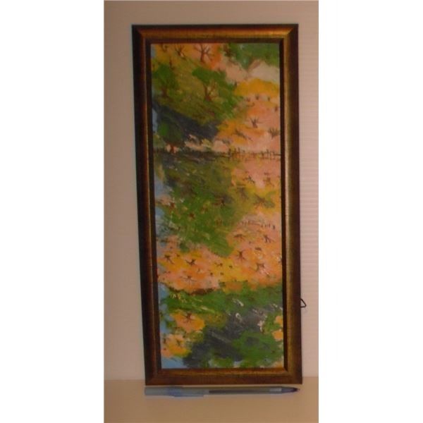 Original fences landscape LangdonArt painting-IMAGINE walking-peinture originale Plaisirs sur Terre?