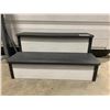 Image 2 : 2 TONE GREY/BLACK 32" W PLASTIC JACUZZI STEPS