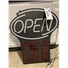 Image 2 : NEWON COMMERCIAL ELECTRIC 'OPEN' SIGN WITH BUSINESS HOURS