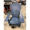 Image 2 : NAVY ADIRONDACK OUTDOOR PATIO CHAIR * IN BOX *