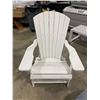 Image 2 : WHITE ADIRONDACK OUTDOOR PATIO CHAIR * IN BOX *