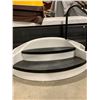 Image 1 : 2 TONE BLACK/GREY 5' W PLASTIC JACUZZI STEPS WITH ALUMINUM HANDRAIL SUPPORT