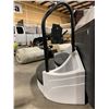 Image 2 : 2 TONE BLACK/GREY 5' W PLASTIC JACUZZI STEPS WITH ALUMINUM HANDRAIL SUPPORT