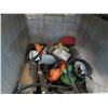 Image 2 : Bins w/Tie Downs Straps, Bungee Cords, Rope, Tools