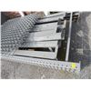 Image 2 : Grey 4'  X  11'  Pallet Rack Section 3 Ups/8 CB, Waterfall Decks