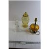 Image 1 : Lamp Base, Glass Girl Figurine, Glass Cookie Jar