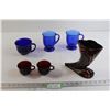 Image 1 : (5) Glass Mugs, Pottery Vase