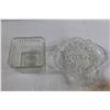 Image 2 : (7) Glass Dishes - Indiana Pineapple Floral Dish