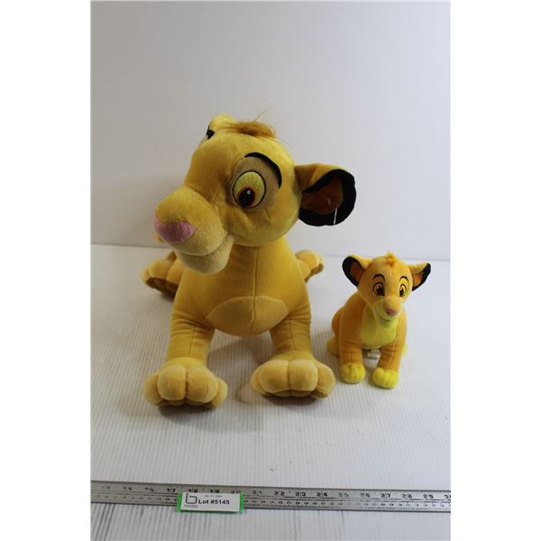 (2) The Lion King Simba Plushes