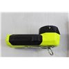 Image 2 : (2) Flashlights - Yellow and Black (No Battery), Blue Handcrank LED Flashlight