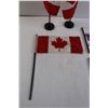 Image 3 : (3) Small Canadian Flags, (2) Hockey Pictures - 10" x 8"