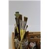 Image 6 : Assorted Art Supplies with Wooden Carrier