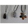 Image 2 : Assorted Necklaces - Local Artist, Fused Glass, Wrapped Stones, Metal Work