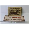Image 1 : (2) Metal Signs