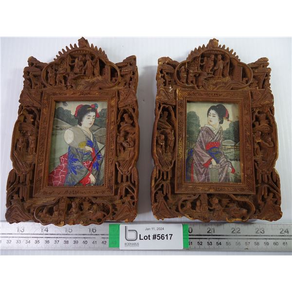 (2) Wooden Frames-Chinese Themed