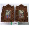 Image 1 : (2) Wooden Frames-Chinese Themed