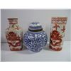 Image 2 : Chinese Ceramic Jars,(3) Small Vases and (2) Small Cloisonne's