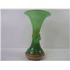 Image 3 : Vintage Green Glass Vase with Wood Base