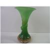 Image 4 : Vintage Green Glass Vase with Wood Base