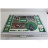 Image 1 : 1983 Green is the Colour Saskatchewan Roughriders Game Schedule Poster - 17" x 24" in Plastic Holder