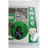 Image 3 : 1983 Green is the Colour Saskatchewan Roughriders Game Schedule Poster - 17" x 24" in Plastic Holder