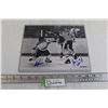 Image 1 : Bruins John Wensink and Blues Wayne Babych Oct 24 1978 Signed Picture - 10" x 8"