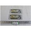 Image 1 : ^ (2) Canadian Sequenced $1 Bills