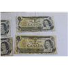 Image 3 : ^ (5) Canadian 1973 $1 Bills