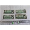 Image 1 : ^ (4) Canadian 1954 $1 Bills