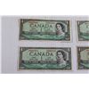 Image 2 : ^ (4) Canadian 1954 $1 Bills