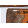 Image 5 : (2) Antique Saskatchewan License Plates - 1933, 1939