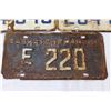 Image 4 : (3) Antique Saskatchewan License Plates - 1960, (2) 1961