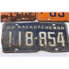 Image 2 : (5) Antique Saskatchewan License Plates - (4) 1963, 1962