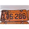 Image 5 : (5) Antique Saskatchewan License Plates - (4) 1963, 1962