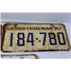 Image 3 : (3) Antique Saskatchewan License Plates - (2) 1961, 1964