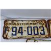 Image 4 : (3) Antique Saskatchewan License Plates - (2) 1961, 1964