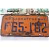 Image 2 : (5) Antique Saskatchewan License Plates - (2) 1965, (2) 1964, 1963