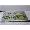 Image 1 : (2) Pairs of Antique Saskatchewan License Plates - (2) 1972, (2) 1974