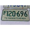 Image 4 : (2) Pairs of Antique Saskatchewan License Plates - (2) 1972, (2) 1974