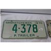 Image 3 : (2) Antique Saskatchewan License Plates - 1970, 1974