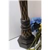 Image 6 : Extra Tall Wooden Candle Stand -32" x 6", (17) Artificial Flower Bunches in Various Colors