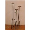 Image 1 : (3) Metal Floor Candle Holders - 41.5", 37.5", 34" - Some Rust