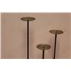 Image 2 : (3) Metal Floor Candle Holders - 41.5", 37.5", 34" - Some Rust