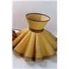 Image 2 : (2) Vintage 1950/60's Lamp Shades - 12.5" Tall x 20" Wide - Orange Shade has Some Moisture Damage un