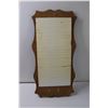 Image 10 : Wood & Wicker Tray 24"x 14", Wall Mounted Wooden Framed Mirror 24"x11.5"