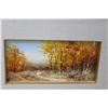 Image 2 : (2) Landscape Paintings by P. Carlo in Wooden Frames - Some Staining - 19"x13"