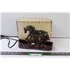 Image 1 : Ceramic Horse Lamp - Works - Canvas Slightly Damaged