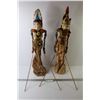 Image 1 : (2) Vintage Asian Themed Pole Puppets