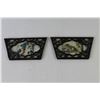 Image 3 : (8)Asian Themed Painted Glass in Plastic Frames - Various Shapes and Sizes - Largest 7.5"x5.5"