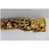 Image 2 : (2) Gold Coloured Wooden Wall Hanging Decorations